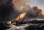 Joseph Mallord William Turner Dutch Boats in a Gale china oil painting reproduction
